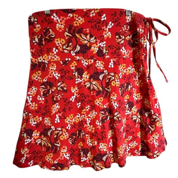 Patagonia Dresses & Skirts - Patagonia Red Floral Circle Skirt Pull On Sz L Outdoor Hiking Camping Gorpcore
